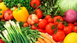 colorful vegetables and fruits
